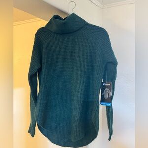 Kuhl Women's Deep Green Cowl Neck Sweater